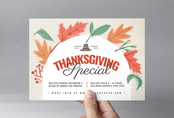 Thanksgiving Menu Template in Flyer Templates - product preview 3