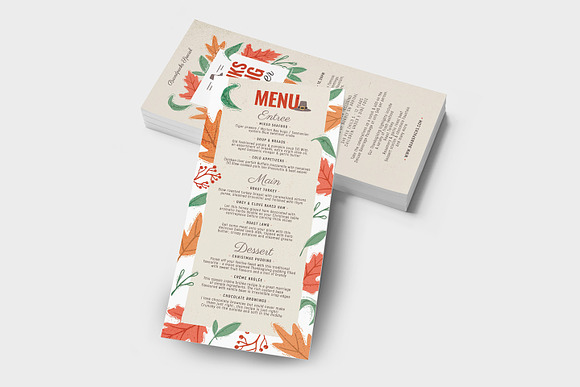 Thanksgiving Menu Template in Flyer Templates - product preview 7