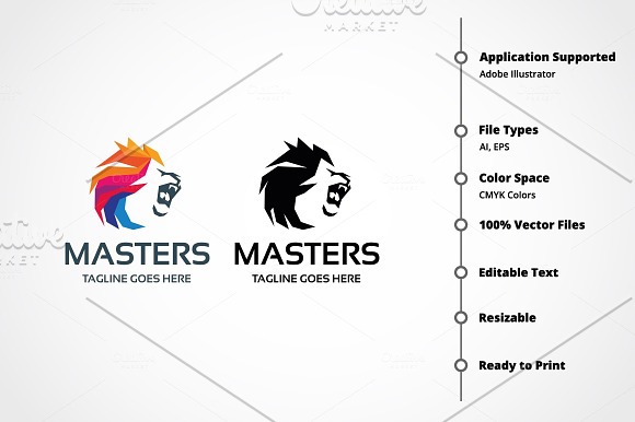 Master Lion Logo in Logo Templates - product preview 5