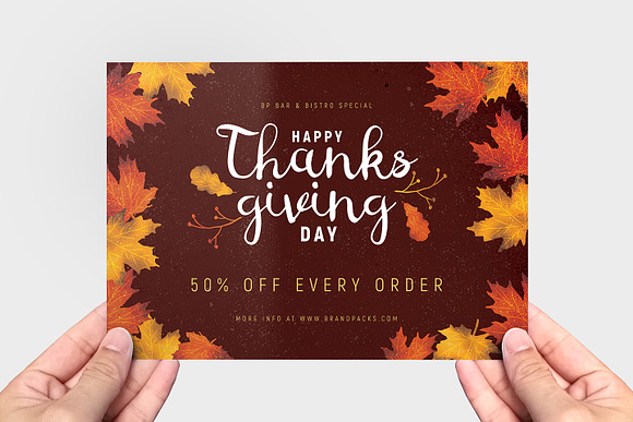 Thanksgiving Flyer / Poster v3 in Flyer Templates - product preview 4