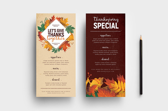 Thanksgiving Flyer / Poster v3 in Flyer Templates - product preview 5
