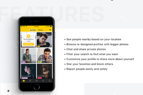 Gay Dating Mobile UI Kit in App Templates - product preview 2