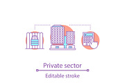 Private sector concept icon