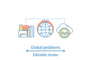 Global problems concept icon