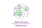 Walk in the park concept icon