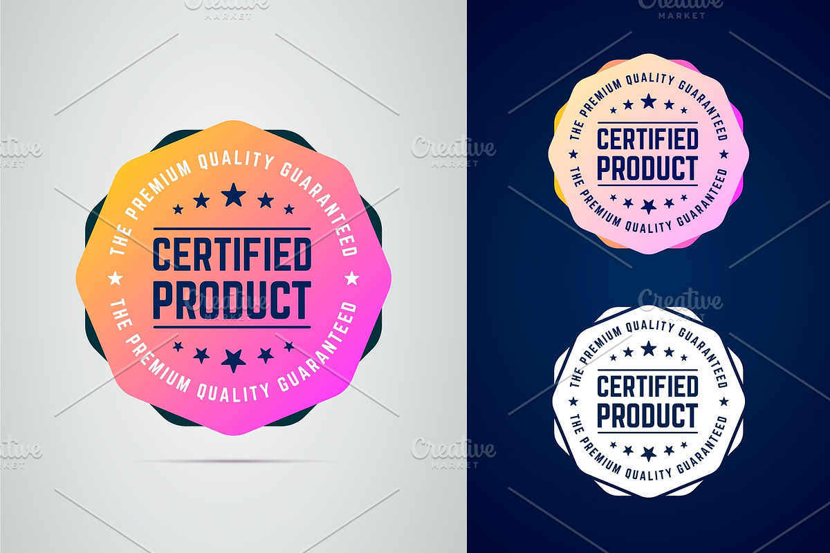 Certified product badge in Illustrations - product preview 8