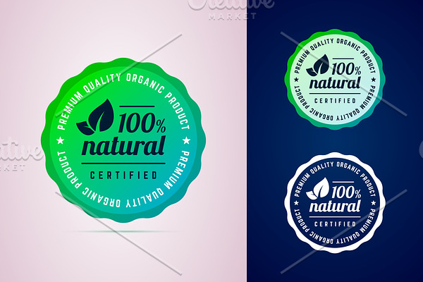 Natural product badge
