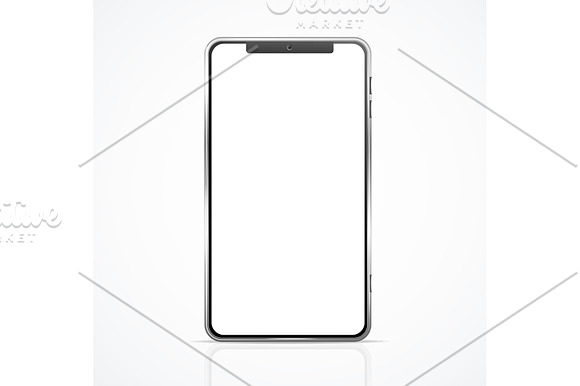 Blank Black and White Phone Template in Objects - product preview 1