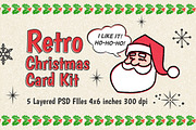 Retro Christmas Card Kit