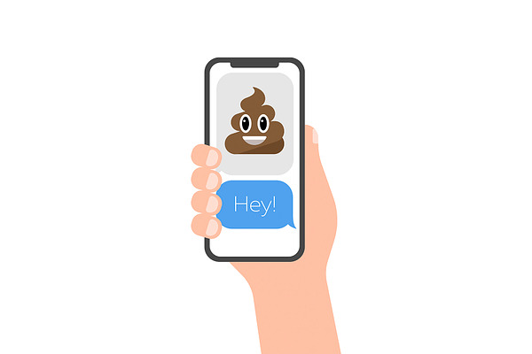Emoticon poop icon smartphone