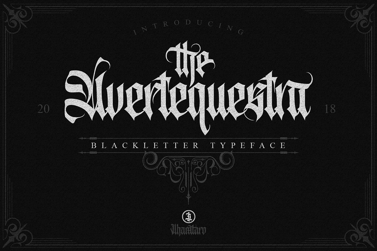 Avertequestra in Tattoo Fonts - product preview 8