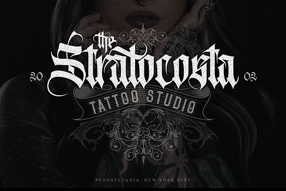 Avertequestra in Tattoo Fonts - product preview 2