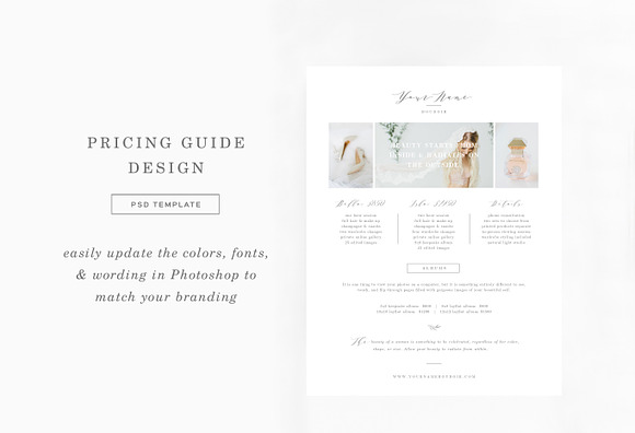 Boudoir Pricing Guide Template in Flyer Templates - product preview 2