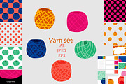 Yarn set in flat style
