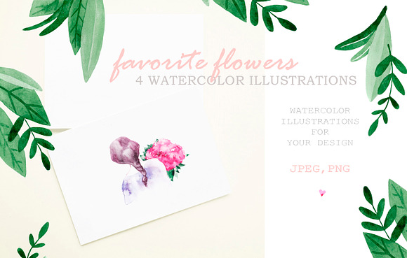 Favorite flowers in Illustrations - product preview 3
