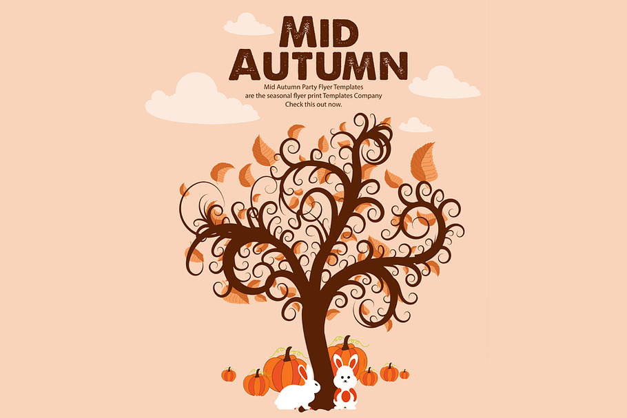 Mid Autumn Tree Illustration