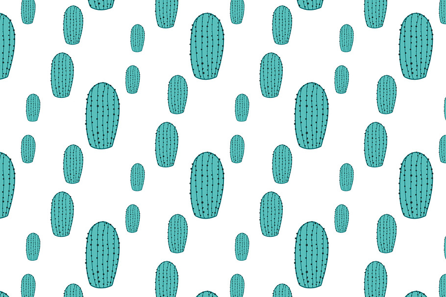 Cactus Seamless Pattern Illustration in Patterns - product preview 8