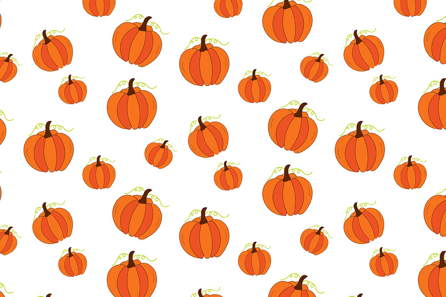 Pumpkin Seamless Pattern Ai in Patterns - product preview 8