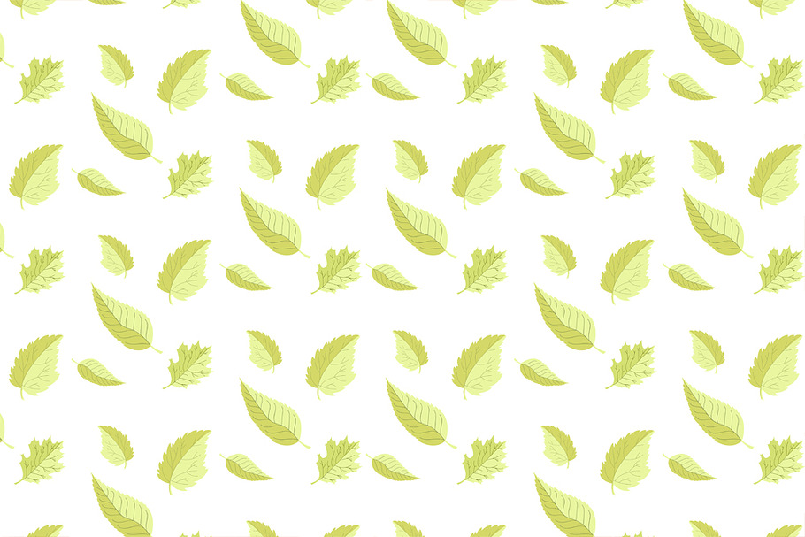 Green Leaves Seamless Pattern in Patterns - product preview 8