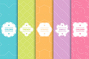 Colorful seamless striped patterns