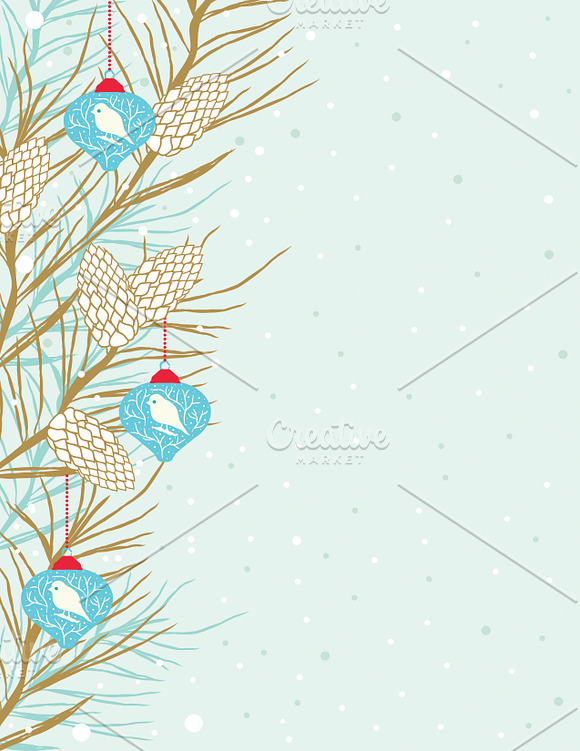 Merry Christmas Greeting Card in Postcard Templates - product preview 1