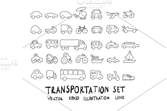 871 Hand Draw doodle icons set in Cartoon Icons - product preview 2