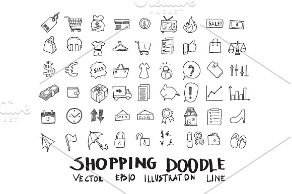 871 Hand Draw doodle icons set in Cartoon Icons - product preview 14