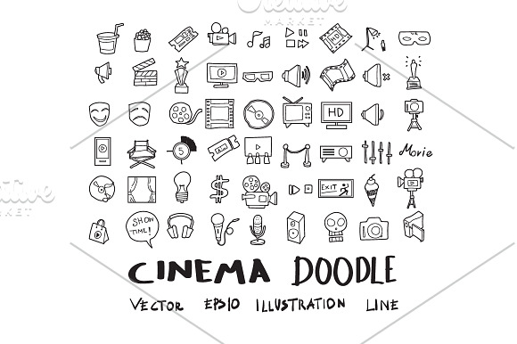 871 Hand Draw doodle icons set in Cartoon Icons - product preview 17