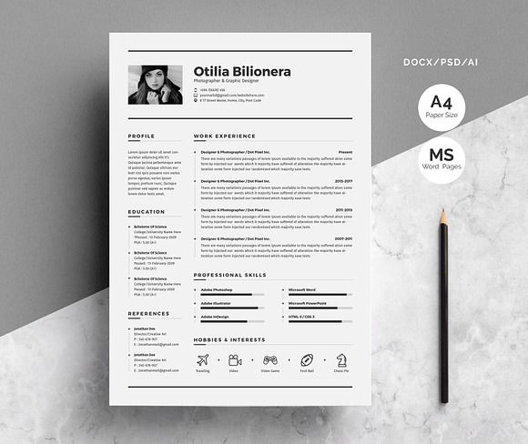 Resume/CV-Otilia Bilionera in Resume Templates - product preview 2