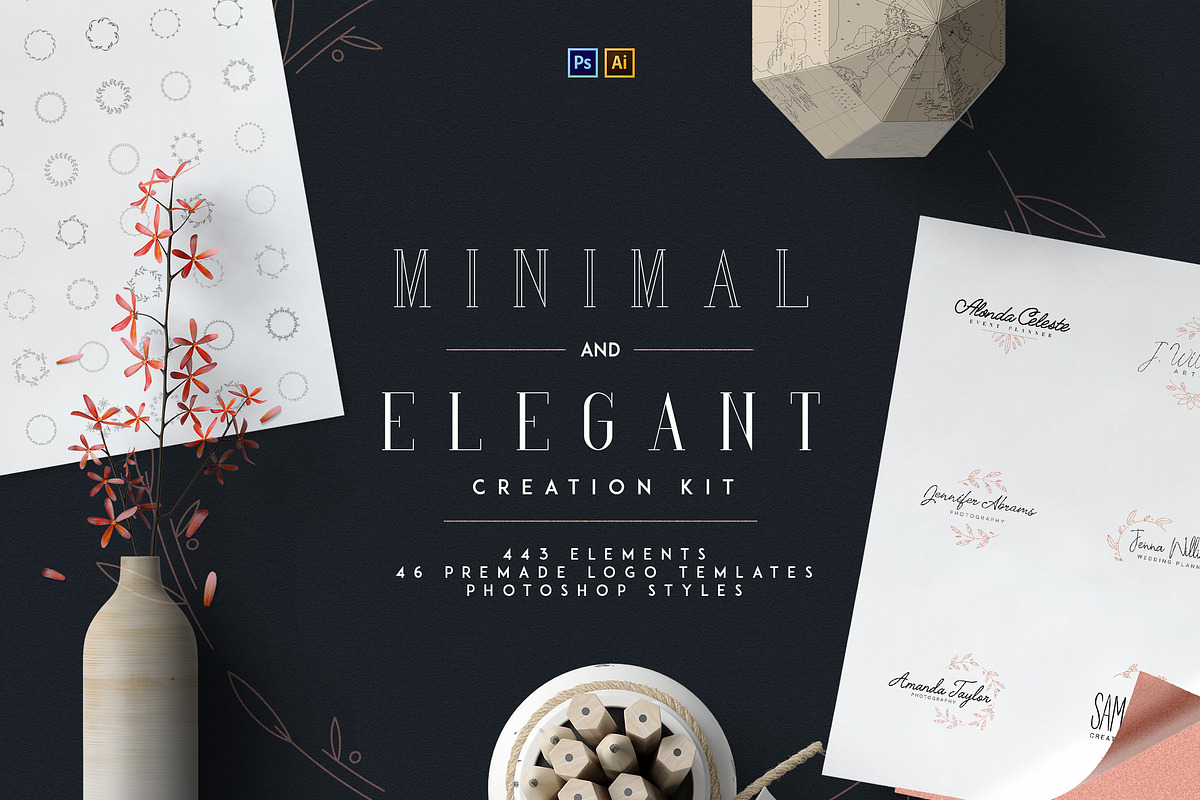 Minimal and Elegant Creation Kit in Logo Templates - product preview 8