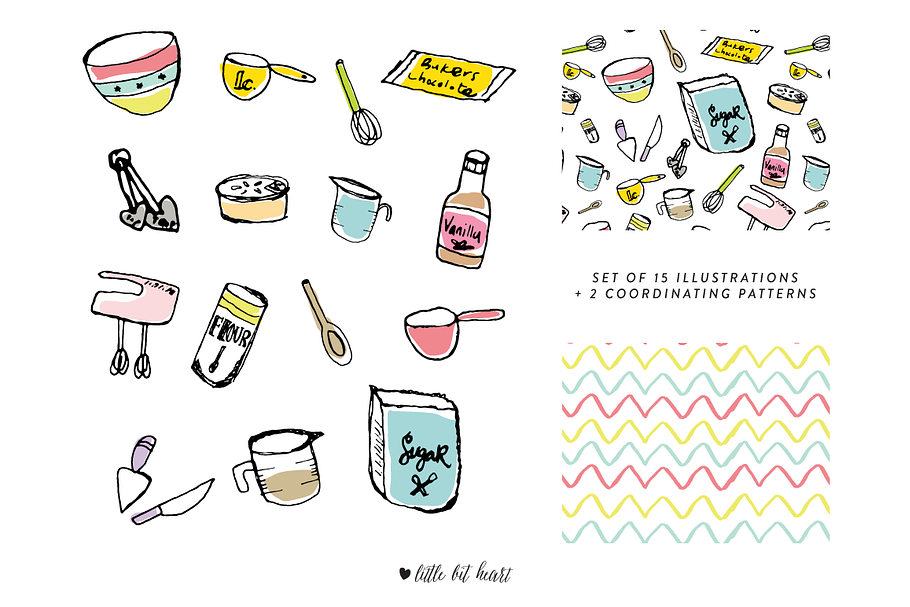 15 Handdrawn Baking Illustrations in Illustrations - product preview 8