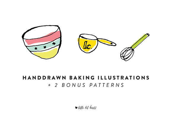 15 Handdrawn Baking Illustrations in Illustrations - product preview 1