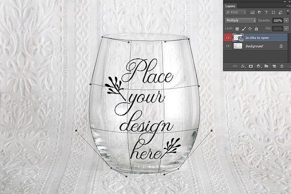 Stemless wine glass mockup psd in Product Mockups - product preview 1