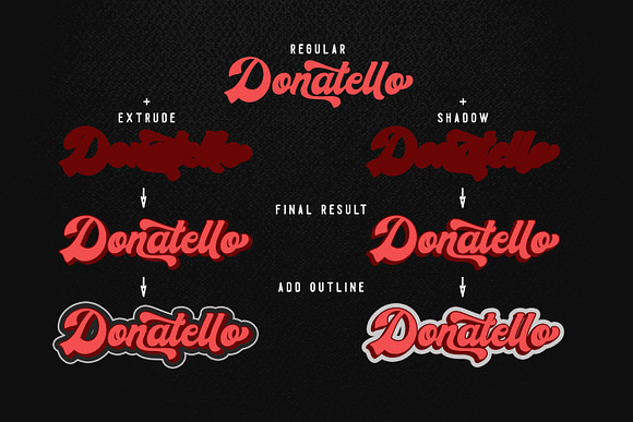 Donatello II new retro script in Retro Fonts - product preview 1