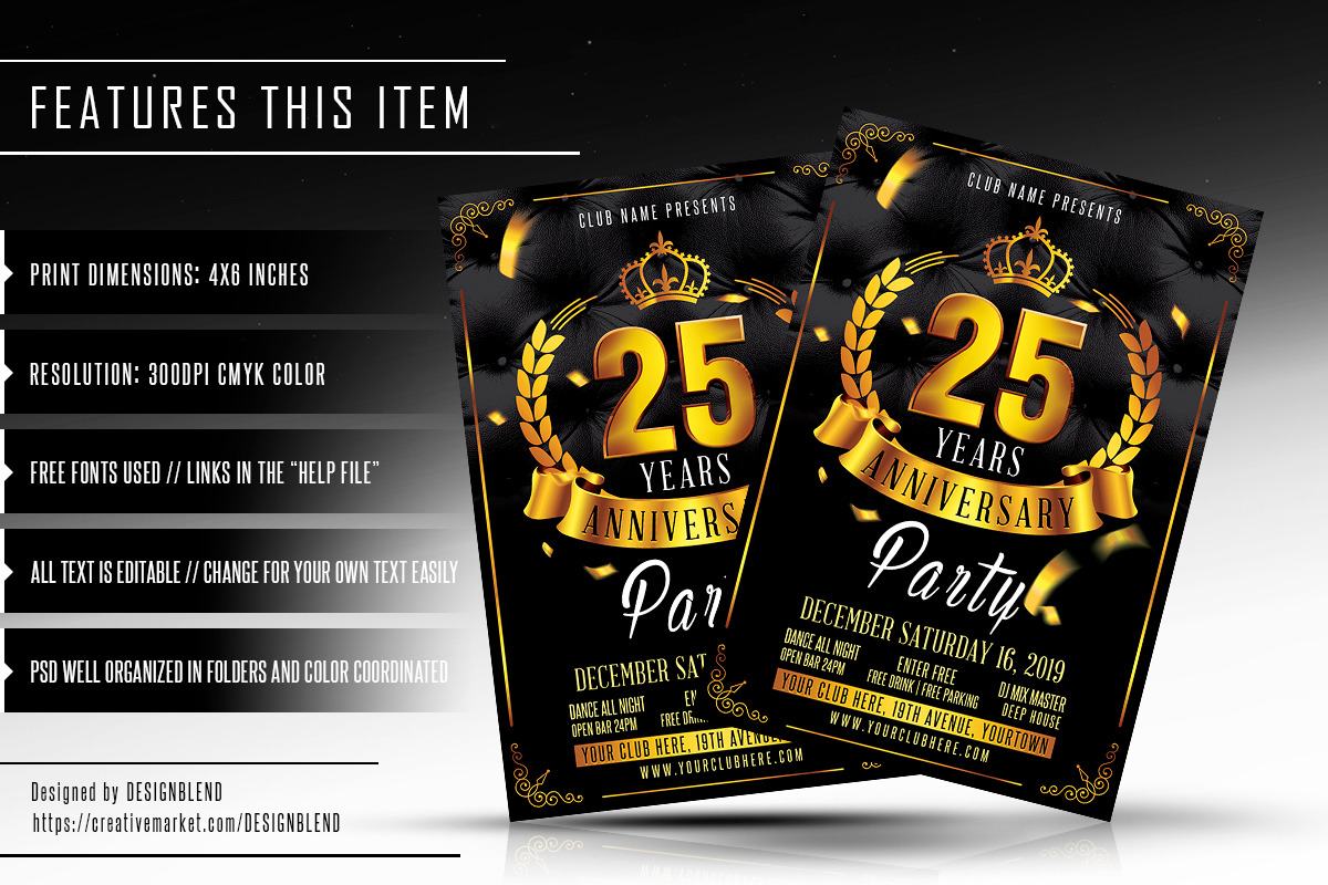 Anniversary Flyer in Flyer Templates - product preview 8