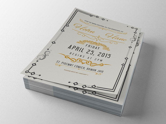 Wedding invitation card in Wedding Templates - product preview 2