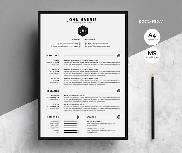 The Clean CV in Resume Templates - product preview 1