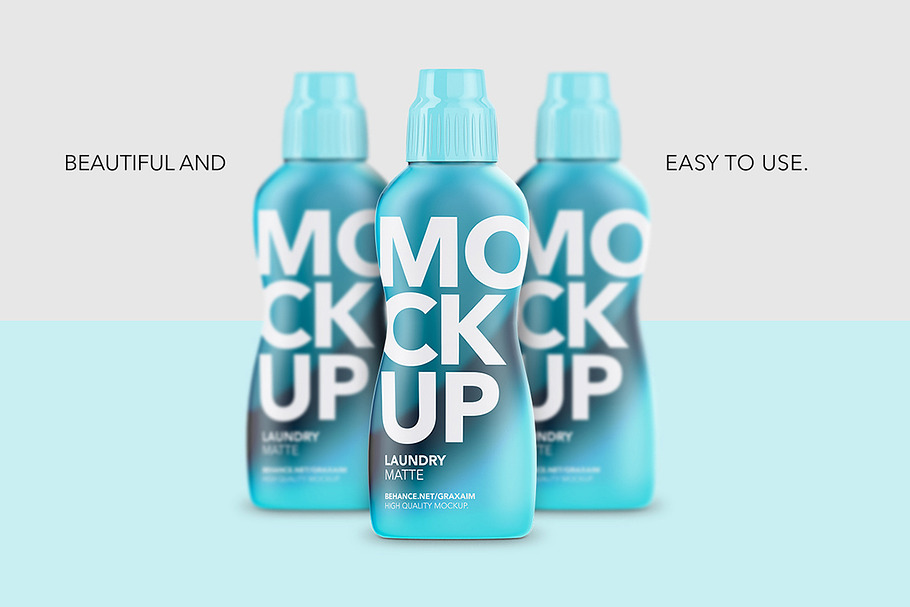 Laundry Softener Bottle Matte Front in Product Mockups - product preview 8