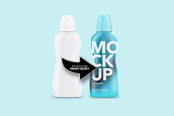 Laundry Softener Bottle Matte Front in Product Mockups - product preview 2