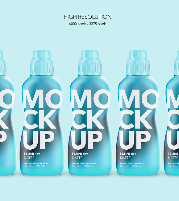 Laundry Softener Bottle Matte Front in Product Mockups - product preview 3