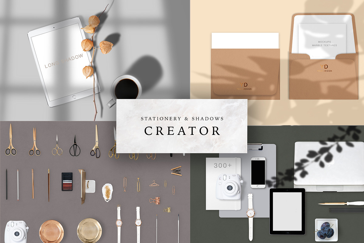 STATIONERY & SHADOWS CREATOR  in Print Mockups - product preview 8