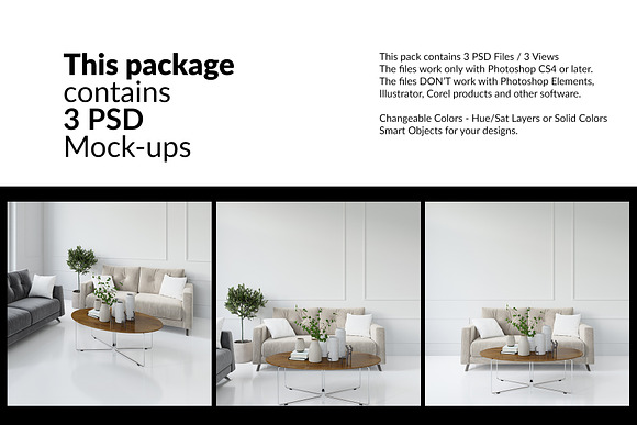 Floor in Living Room Set in Mockup Templates - product preview 1