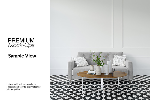 Floor in Living Room Set in Mockup Templates - product preview 5