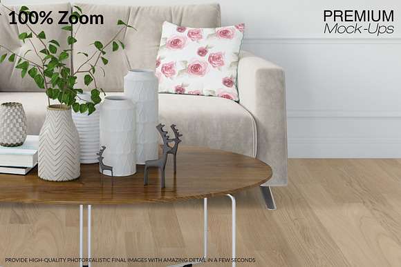 Floor in Living Room Set in Mockup Templates - product preview 11