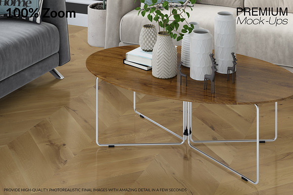 Floor in Living Room Set in Mockup Templates - product preview 12