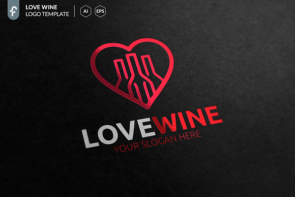 Love Wine Logo in Logo Templates - product preview 1