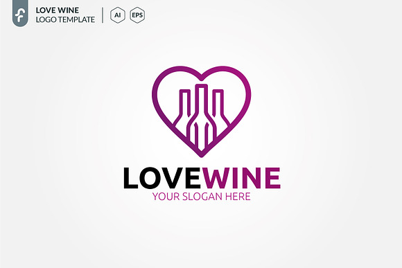 Love Wine Logo in Logo Templates - product preview 2