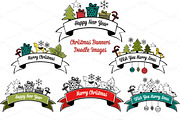 Christmas Banners Doodle Images