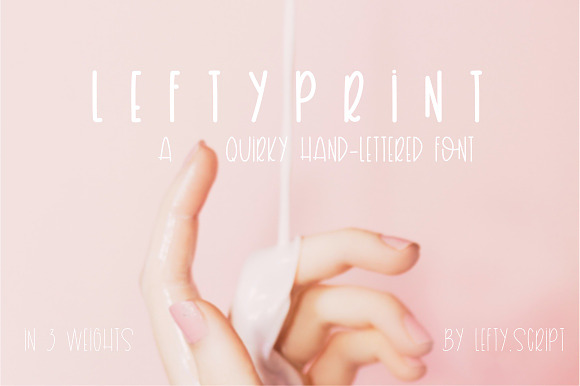 Lefty Print - Hand Lettered Font in Sans-Serif Fonts - product preview 2