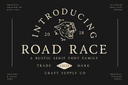 Road Race Font Family + Extras